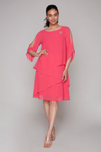 Charger l'image dans la galerie, Compli K Noir Layered Chiffon Split-Sleeve Dress