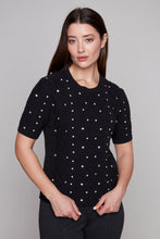Load image into Gallery viewer, Carre Noir Diamond Pearl Knit Tee