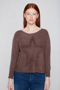 Fringed Star Knit Sweater