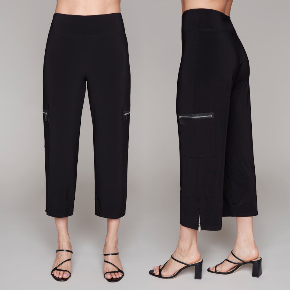 Compli K ITY Matte Jersey Zip Pocket Crop Pant