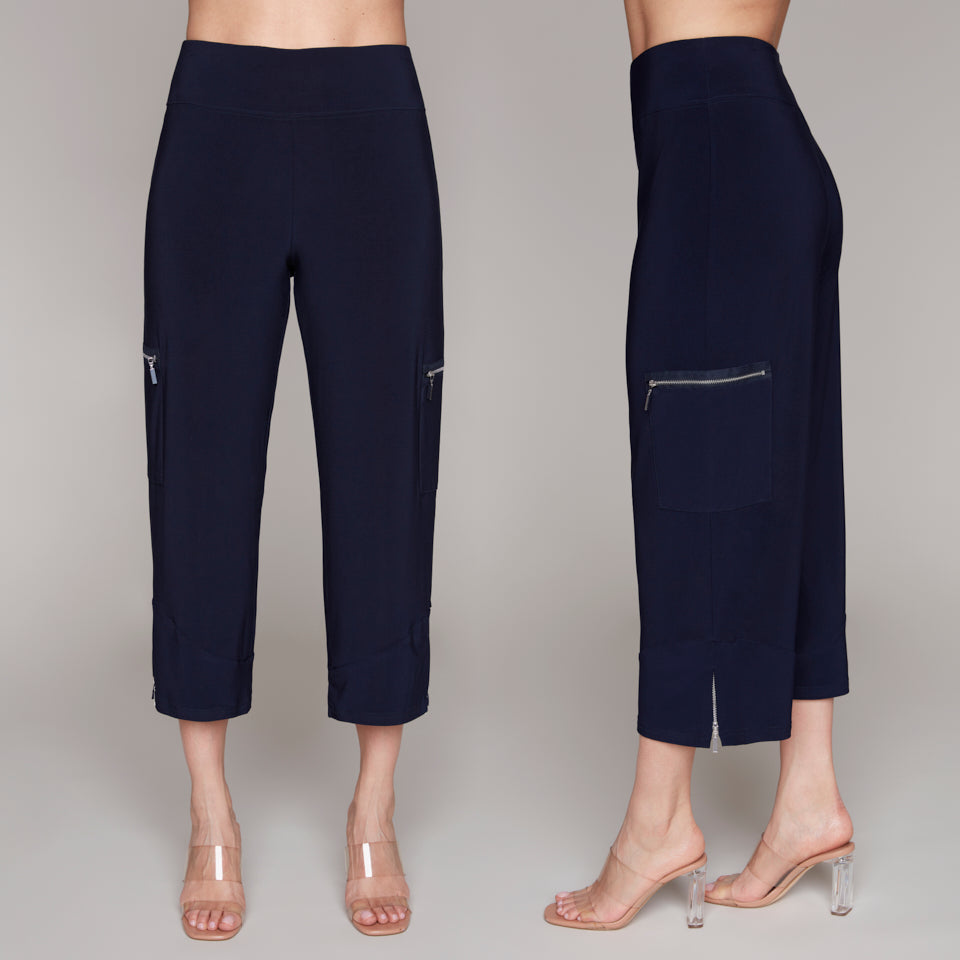 Compli K ITY Matte Jersey Zip Pocket Crop Pant