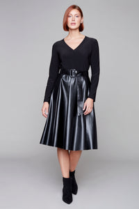Robe col V ceinture Compli K