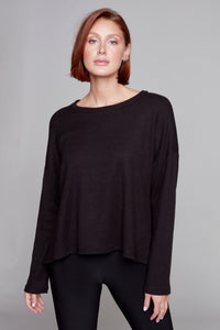 Compli K pop over long sleeve top with slight low hemline