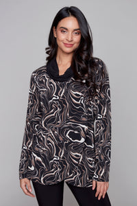 Compli K clamshell style long sleeve top