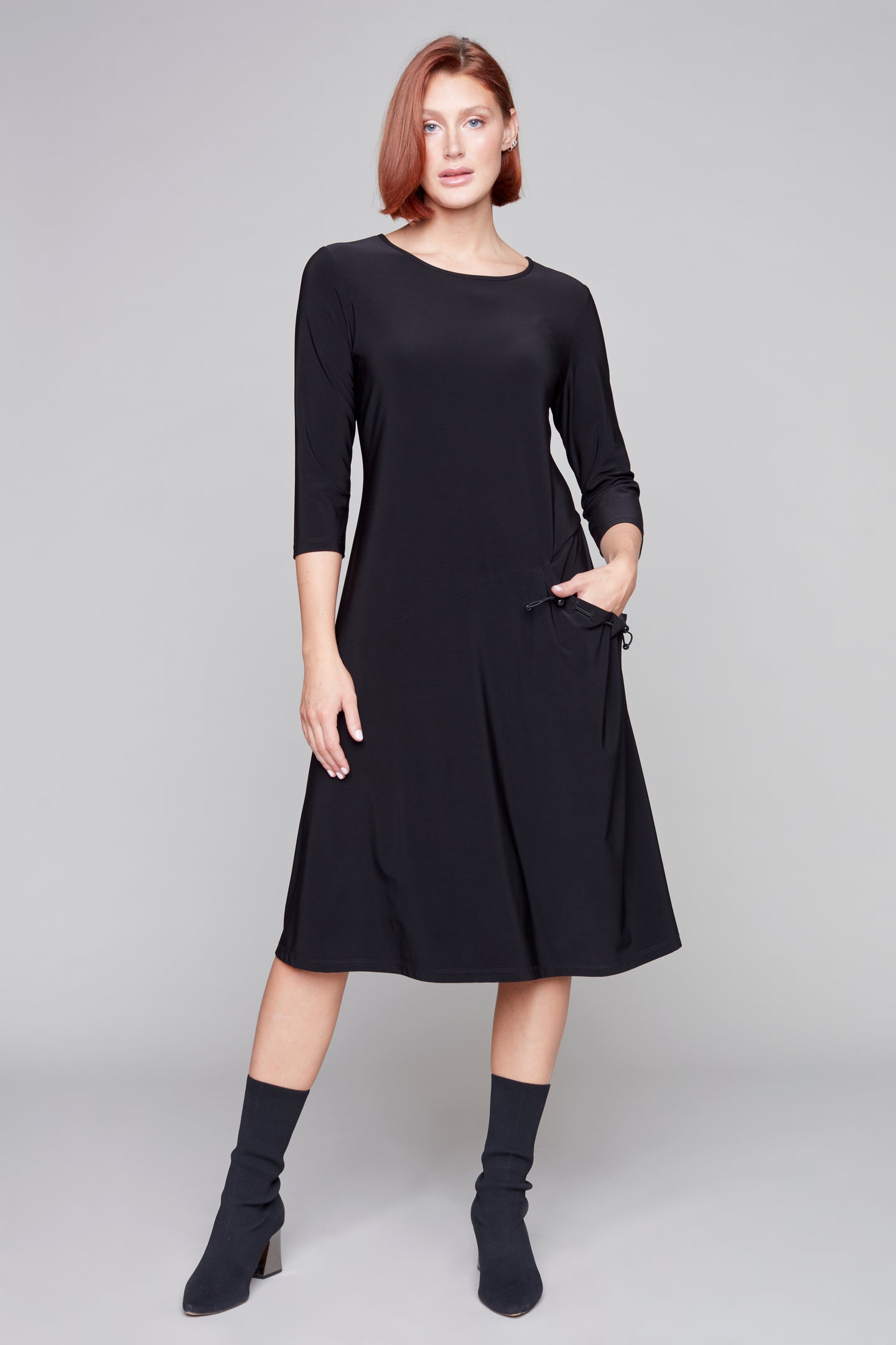 Robe fantaisie à manches 3/4 Compli K avec poche froncée