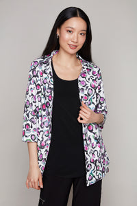 Compli K 3/4 sleeve button front blouse
