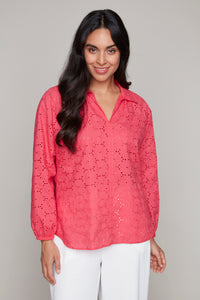 Compli K pop-over eyelet blouse