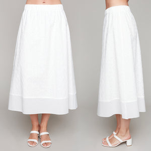 Compli K pull-on eyelet maxi skirt