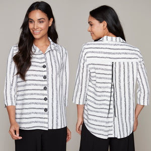 Compli K button-front novelty blouse