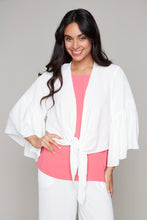 Load image into Gallery viewer, Compli K tie-front cover-up with flare sleeves
