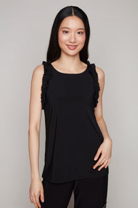 Compli K sleeveless top with ruffle detail