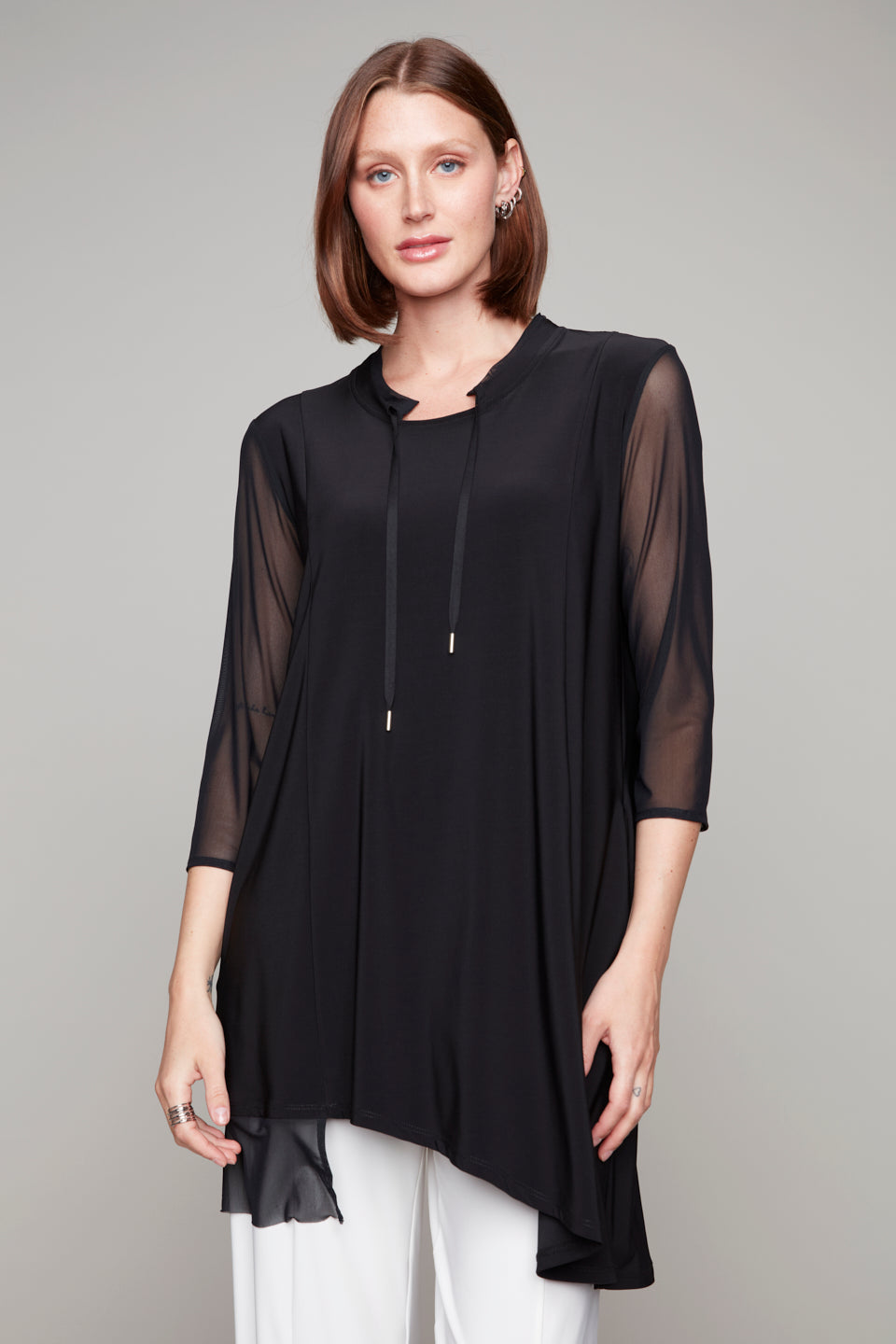 Compli K novelty tunic with uneven hemline