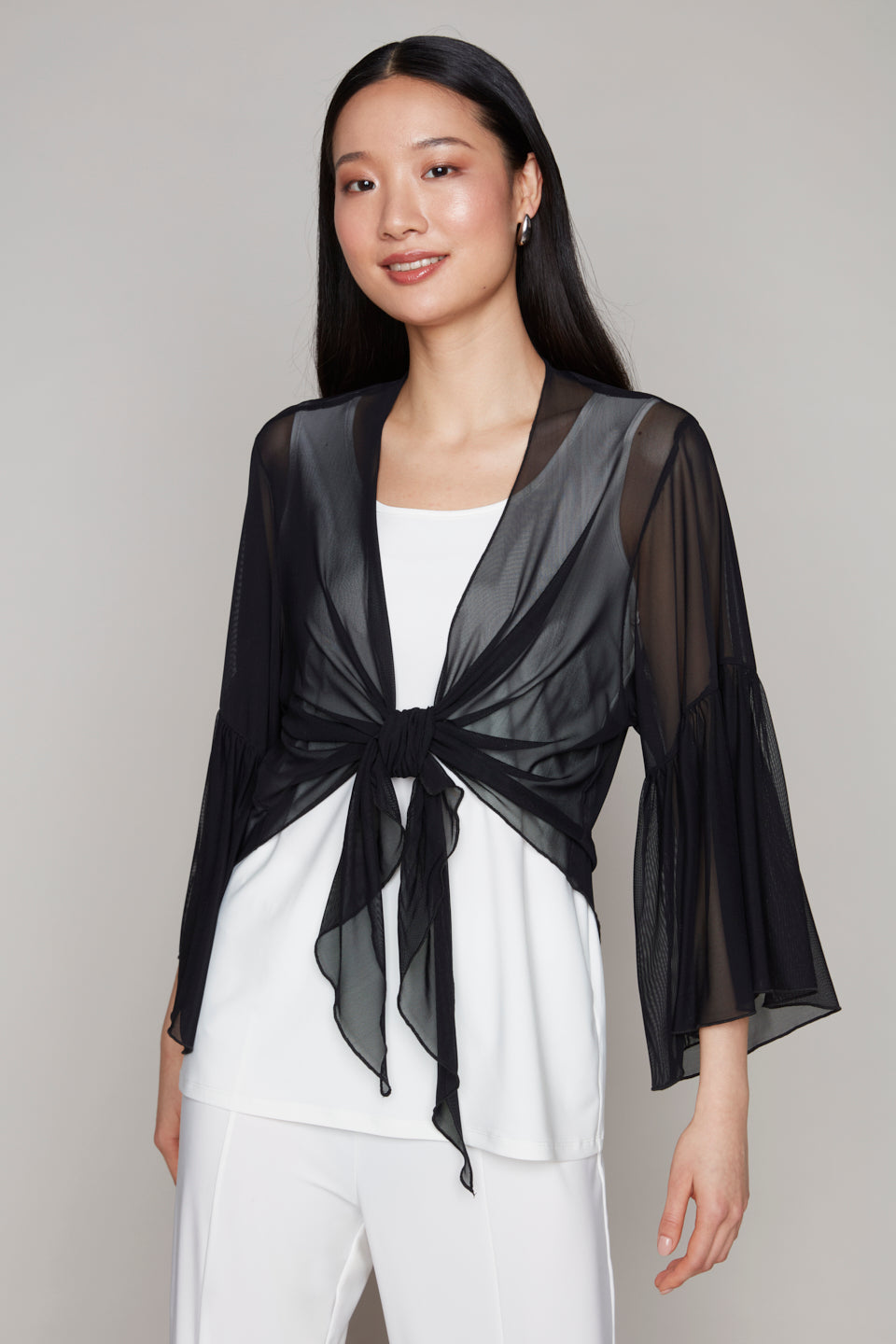 Compli K mesh tie front cover-up