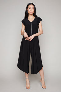 Compli K jumpsuit with rhinestone zipper detail