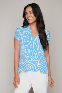 Compli K short-sleeve u-neck top