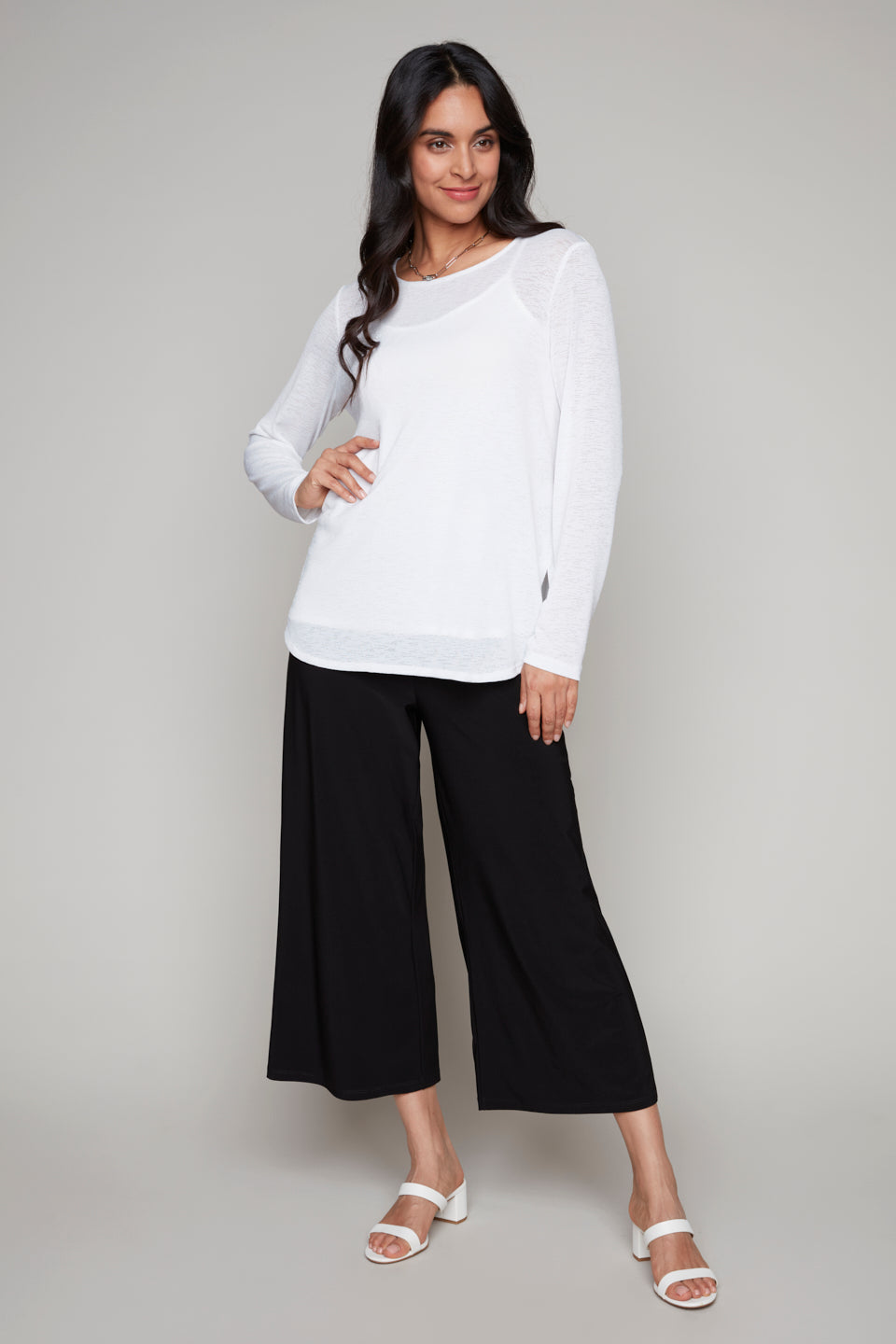 Compli K long sleeve top with camisole