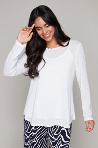 Compli K long sleeve top with camisole