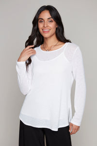 Compli K long sleeve top with camisole