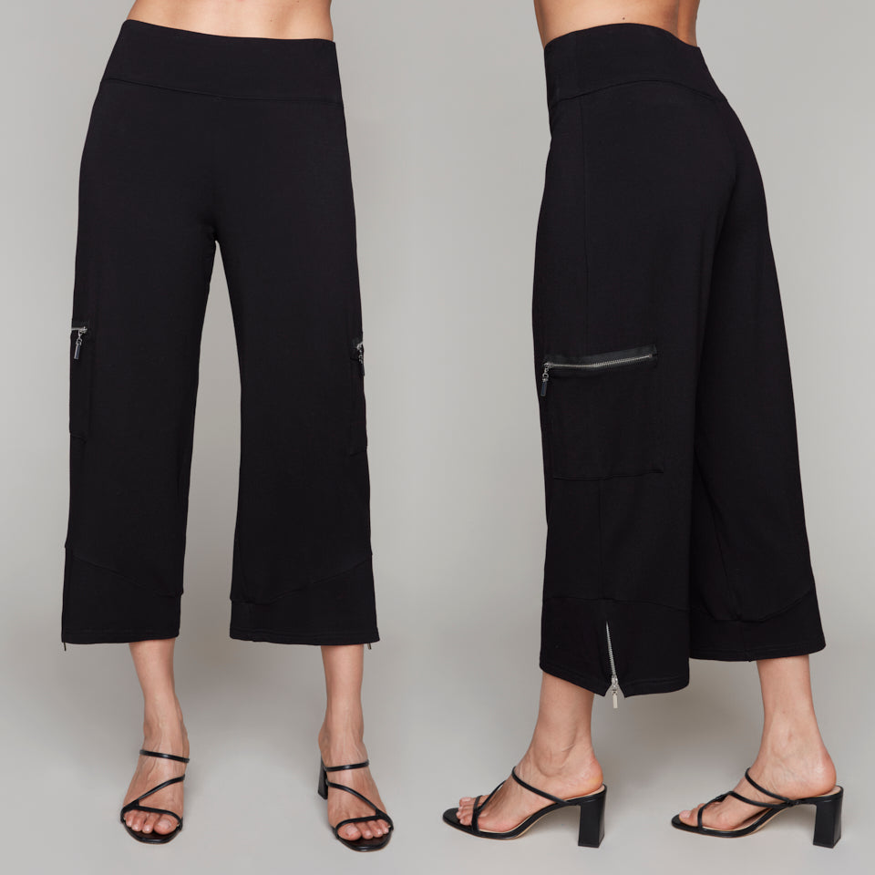 Compli K novelty pants with zipper detail