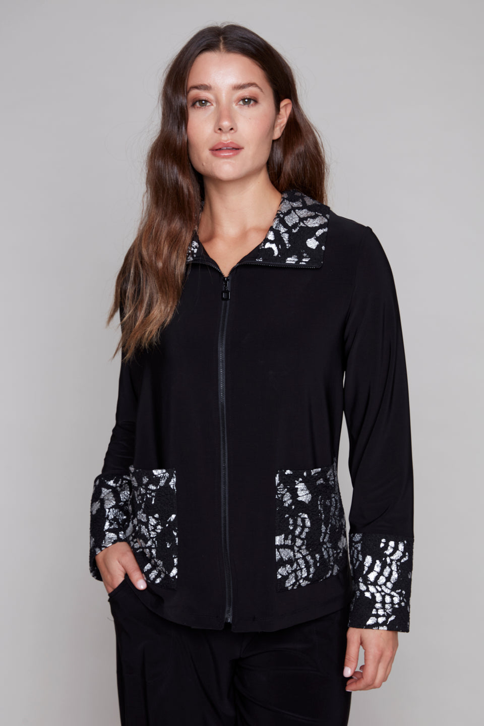 Compli K Silver Frost Zip Jacket