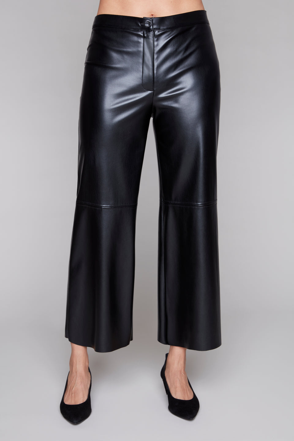 Compli K Midnight Edge Cropped Faux Leather Pant