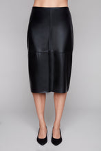 Load image into Gallery viewer, Complki K Icon Curve” Faux Leather Skirt

