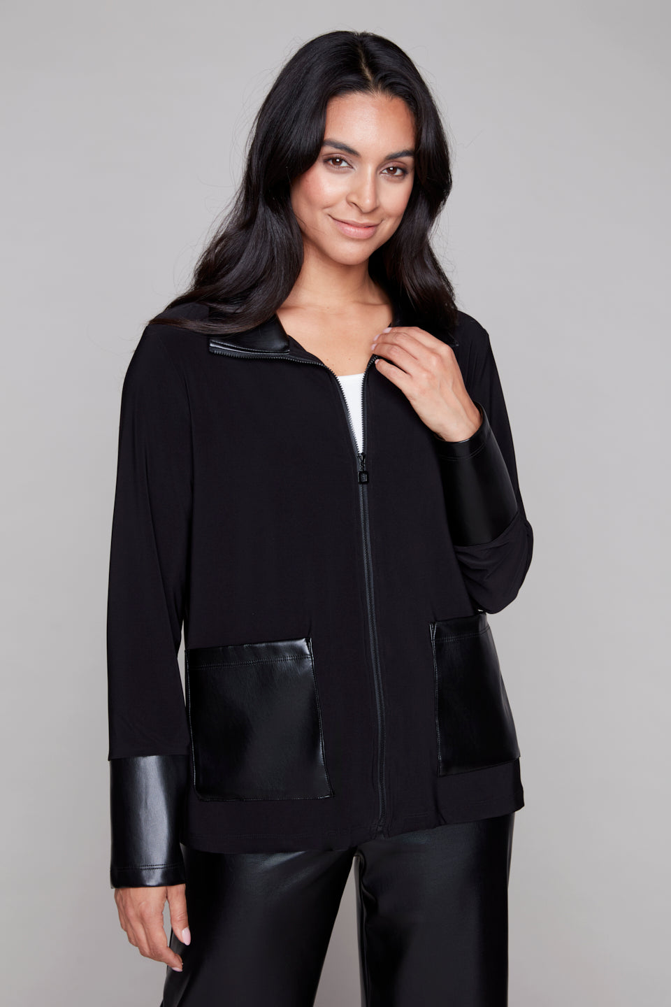 Compli K Contrast Edge Zip Jacket
