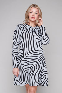 Compli K Contour Cowl Neck Swing Dress