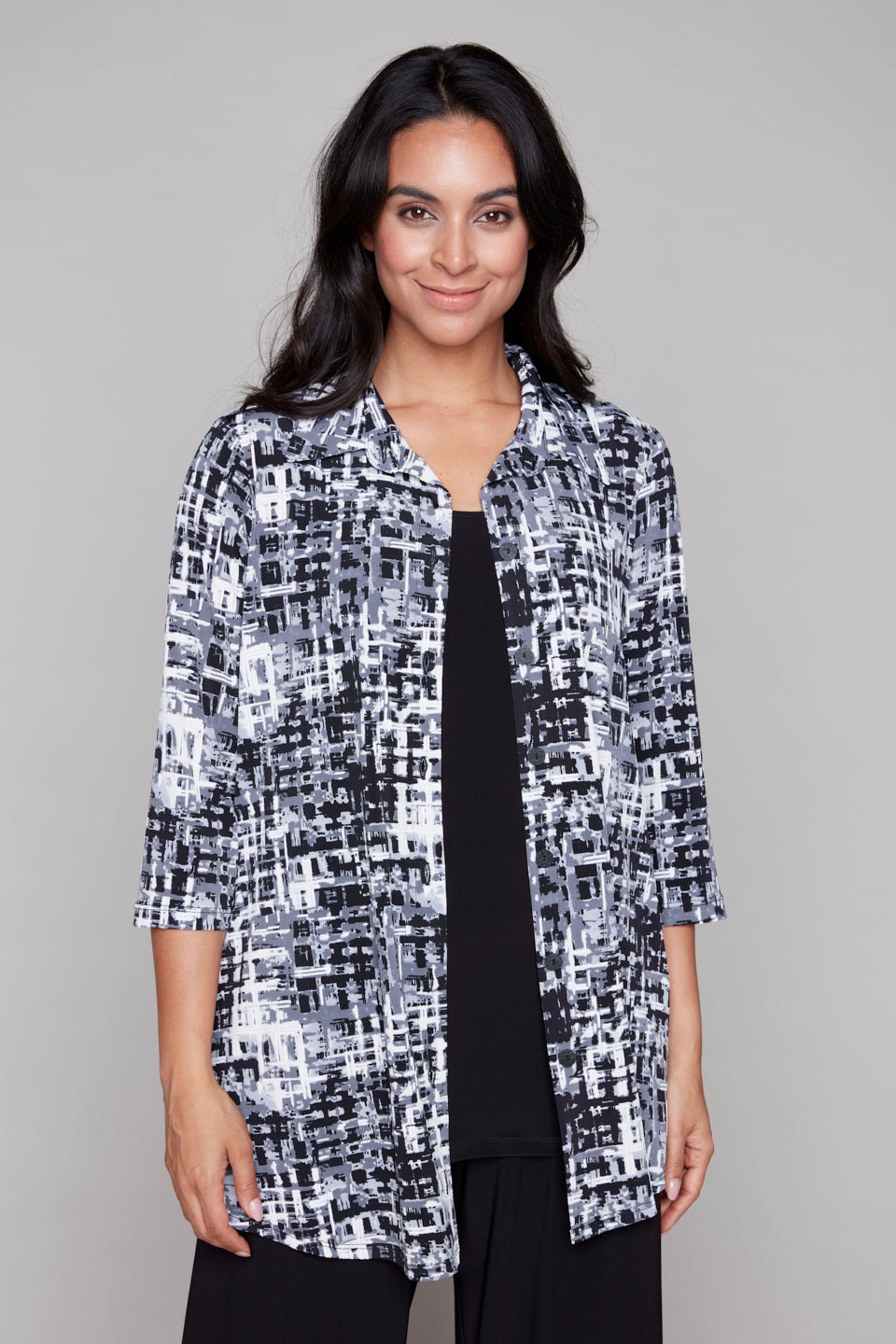 Compli K Pixel Grid Shirt Jacket