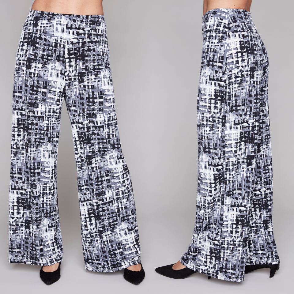 Compli K Urban Grid Wide-Leg Pant
