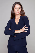 Charger l&#39;image dans la galerie, Compli K Twist Sleeve V-Neck Blouse

