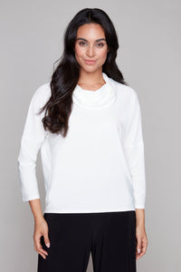 Compli K Whisper Back Button Blouse