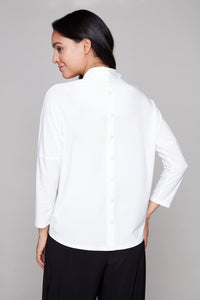 Compli K Whisper Back Button Blouse