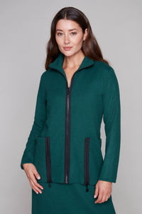 Compli K Zipper Accents Funnel-Neck Jacket