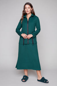 Compli K Zipper Accents Funnel-Neck Jacket