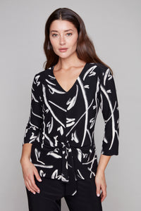 Compli K Brushstroke Tie-Front Top
