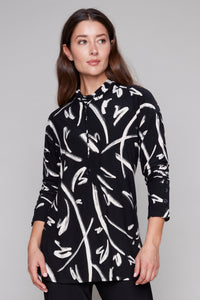 Compli K Brushstroke Button Sleeve Tunic