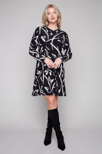 Compli K Brushstroke Cowl Neck Dress