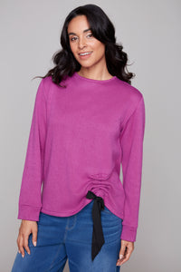Compli K Side Tie Cozy Knit Top