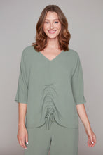 Load image into Gallery viewer, Compli K Airflow Ruched Front V-Neck Top
