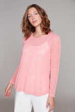 Load image into Gallery viewer, Compli K Sheer Sweater Knit Top with Camisole
