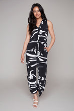 Load image into Gallery viewer, Compli K Abstract Print Tie Front Top
