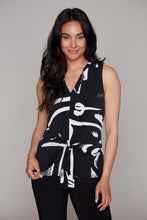 Load image into Gallery viewer, Compli K Abstract Print Tie Front Top

