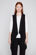 Compli K Sleeveless Draped Vest with Pockets