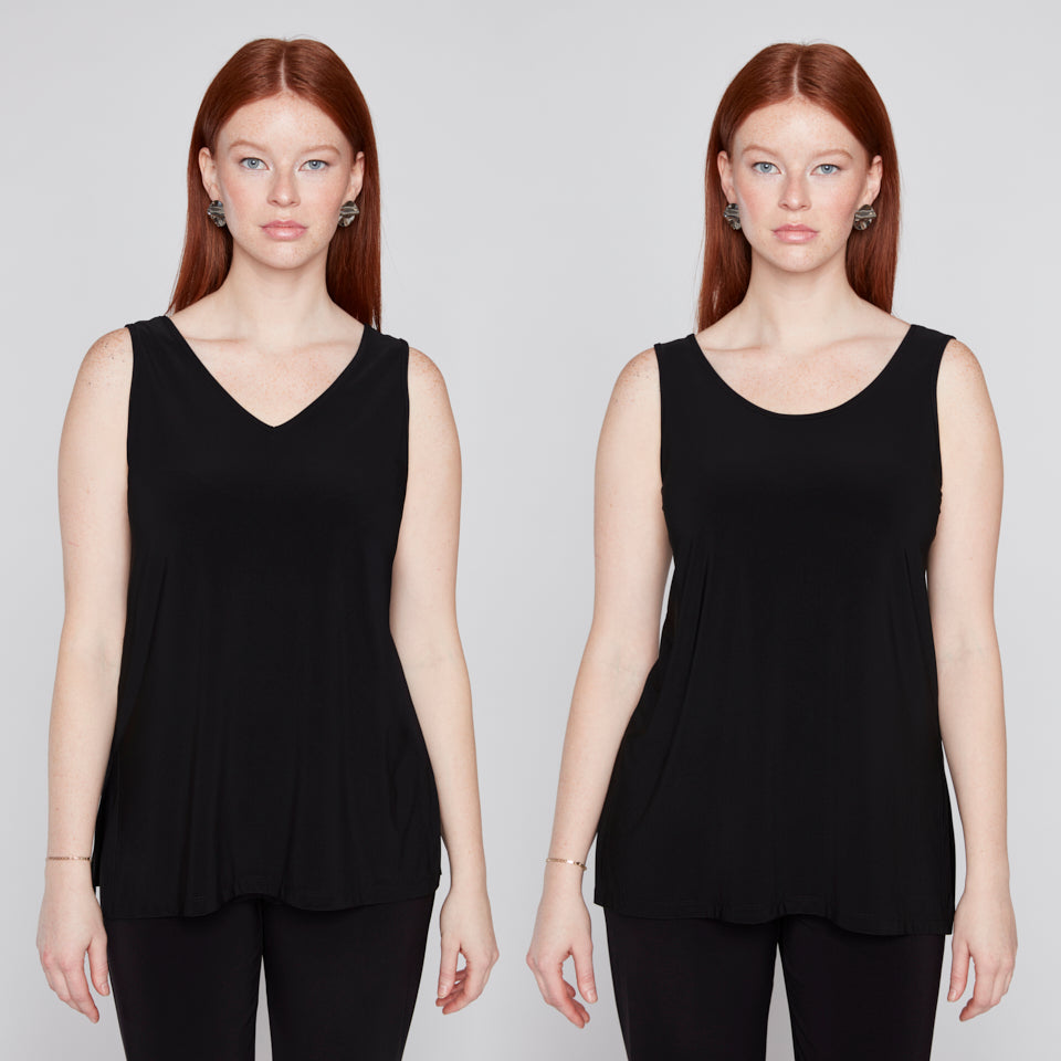 Compli K Reversible V Neck and Scoop Neck Camisole