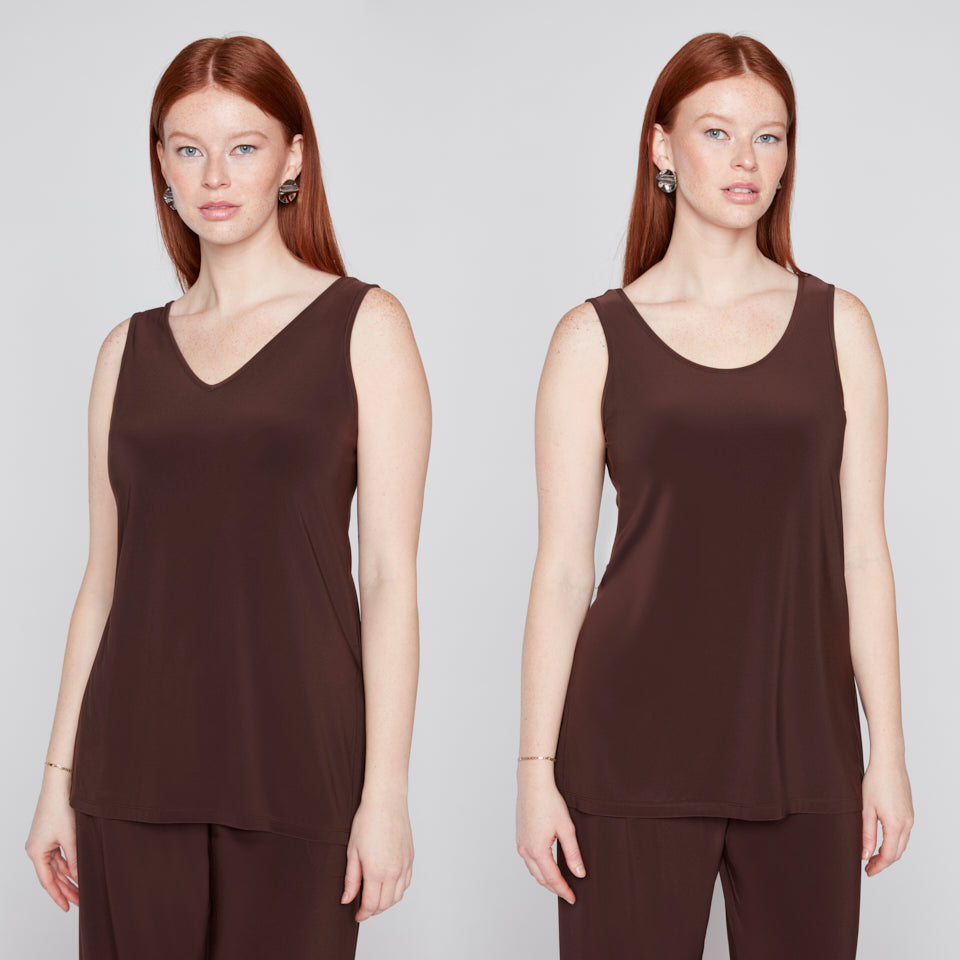 Compli K Reversible V Neck and Scoop Neck Camisole