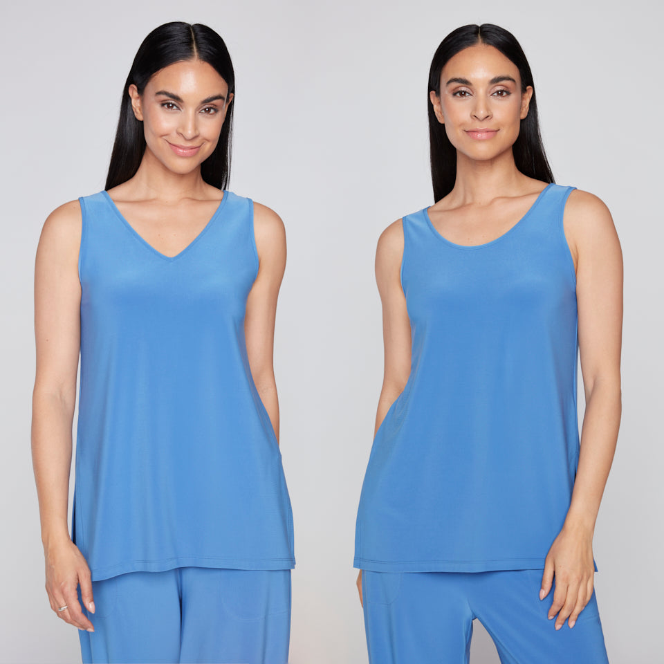 Compli K Reversible V Neck and Scoop Neck Camisole