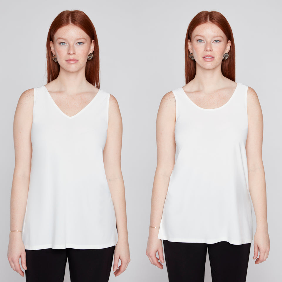 Compli K Reversible V Neck and Scoop Neck Camisole
