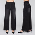 Compli K Dream Denim Wide Leg Pant with Embossed Hearts