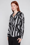 Compli K Abstract Print Collared Top